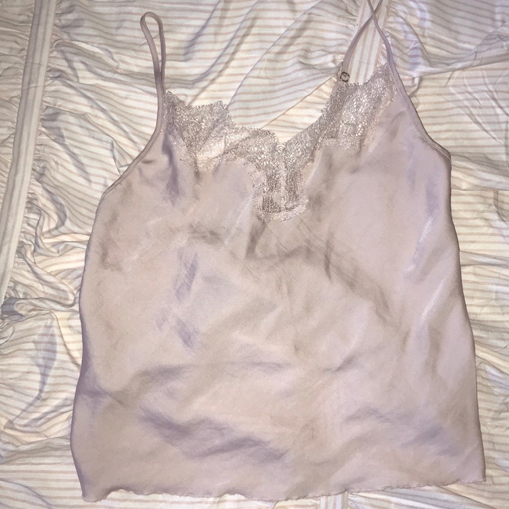 Baby Pink Silk Slip Tank